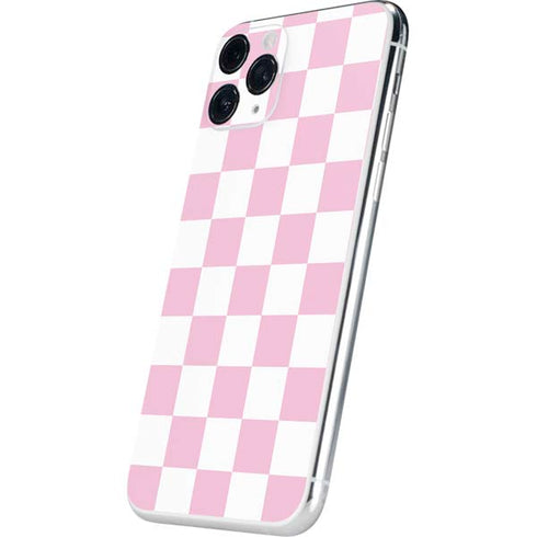 Pink and White Checkerboard iPhone 11 Pro Skin